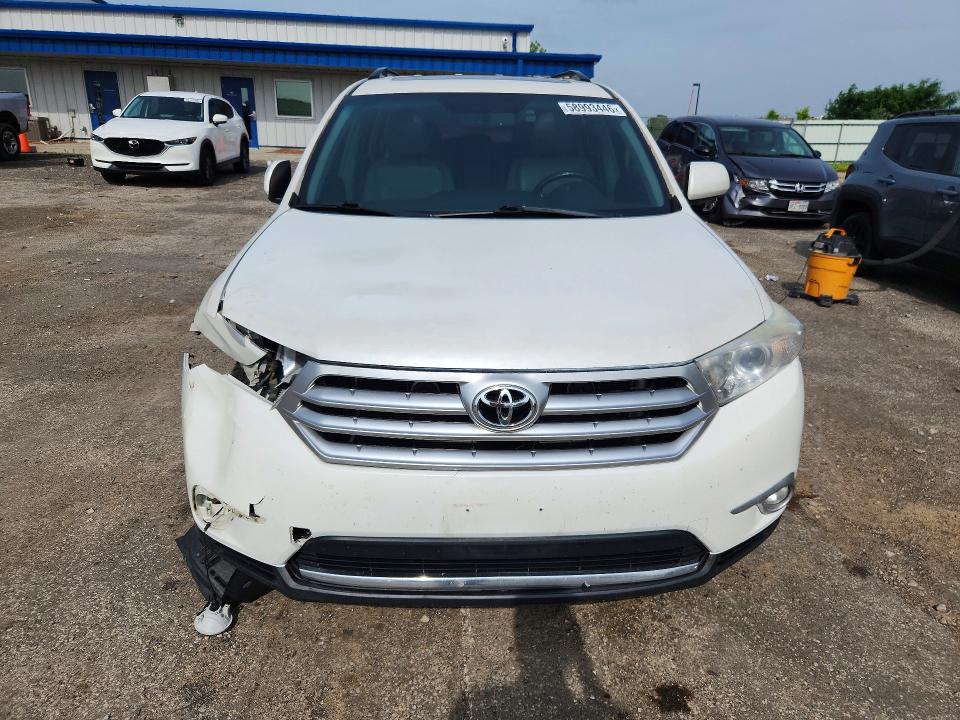 2013 Toyota Highlander VIN 5TDBK3EH3DS266134 COPART salvage auction — FRONT END, Salvage Title, sold $775 on 2026-07-28 (photo 5)