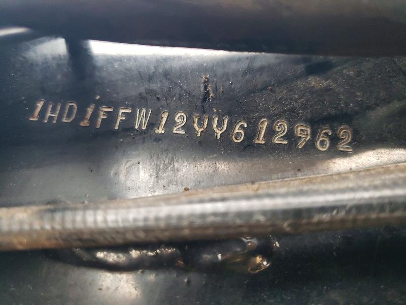 2000 Harley-davidson Flhtci VIN 1HD1FFW12YY612962 COPART salvage auction — FRONT END, Va - Cert Of Title - Salvage, sold $425 on 2026-07-09 (photo 9)