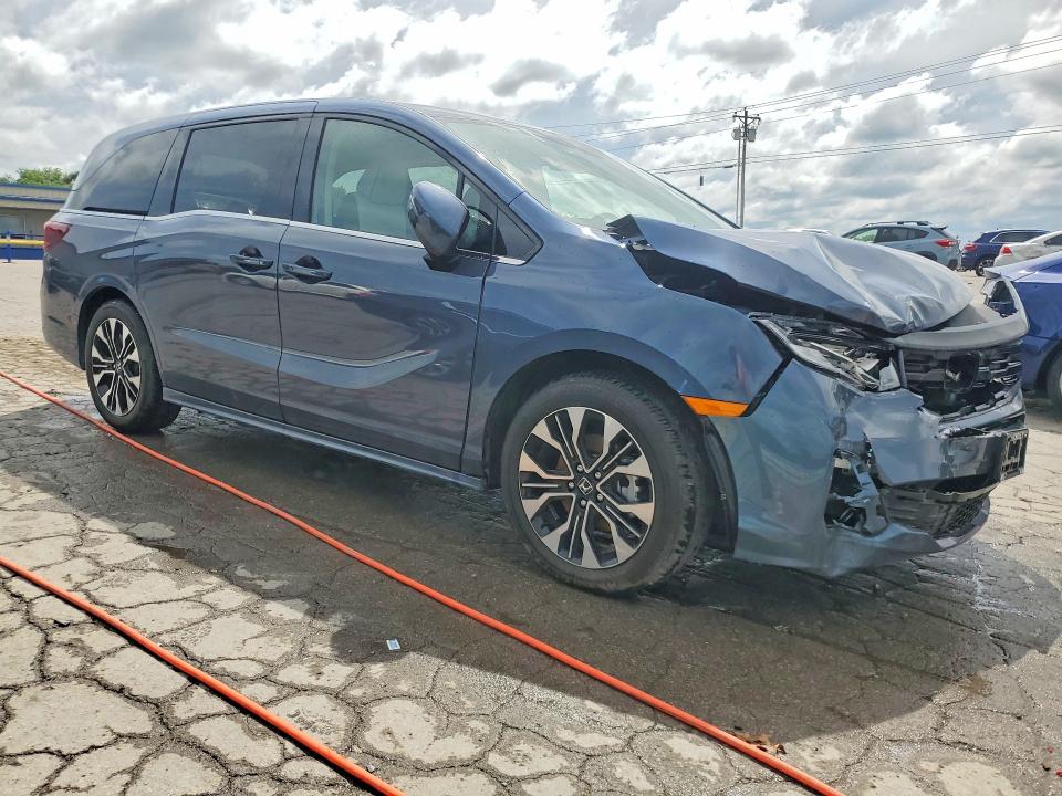 2025 Honda Odyssey VIN 5FNRL6H91SB028317 COPART salvage auction — FRONT END, Il - Salvage Certificate, sold $13,500 on 2026-07-23 (photo 4)