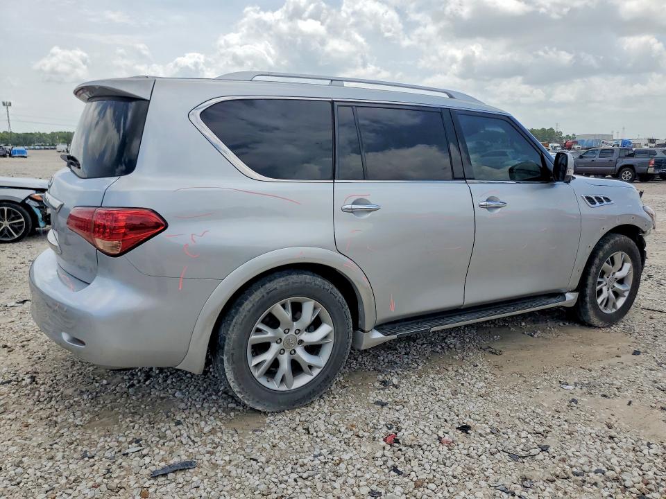 2011 Infiniti Qx56 VIN JN8AZ2NE5B9001836 COPART salvage auction — FRONT END, Tx - Certificate Of Title, sold $2,150 on 2026-07-31 (photo 3)