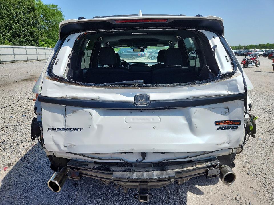 2022 Honda Passport VIN 5FNYF8H66NB031576 COPART salvage auction — REAR END, Ar - Cert Of Title-Salvage, sold $10,200 on 2026-08-26 (photo 6)