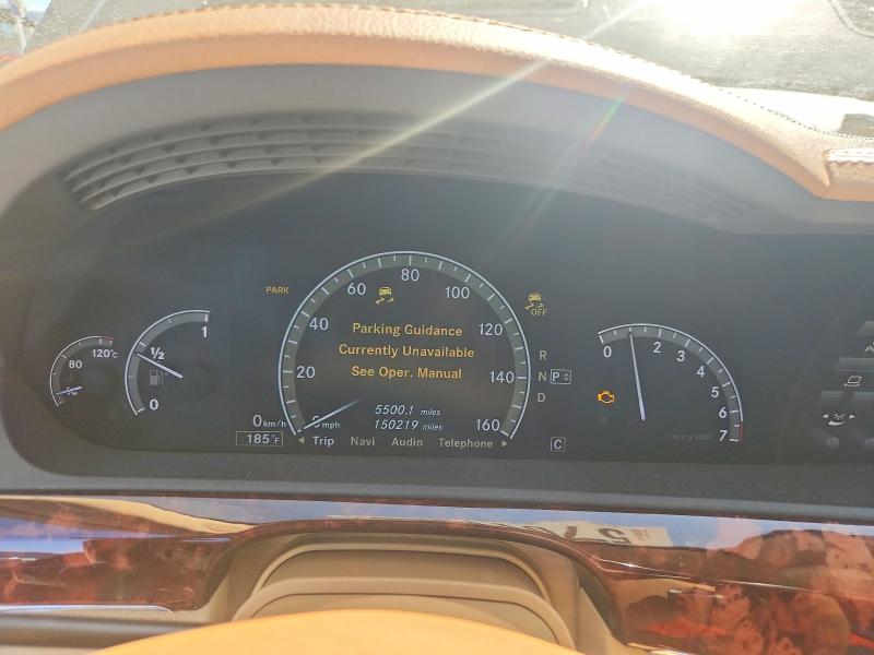 2010 Mercedes-benz S class VIN WDDNG8GB4AA315327 COPART salvage auction — SIDE, La - Permit To Sell, sold $675 on 2026-07-08 (photo 9)