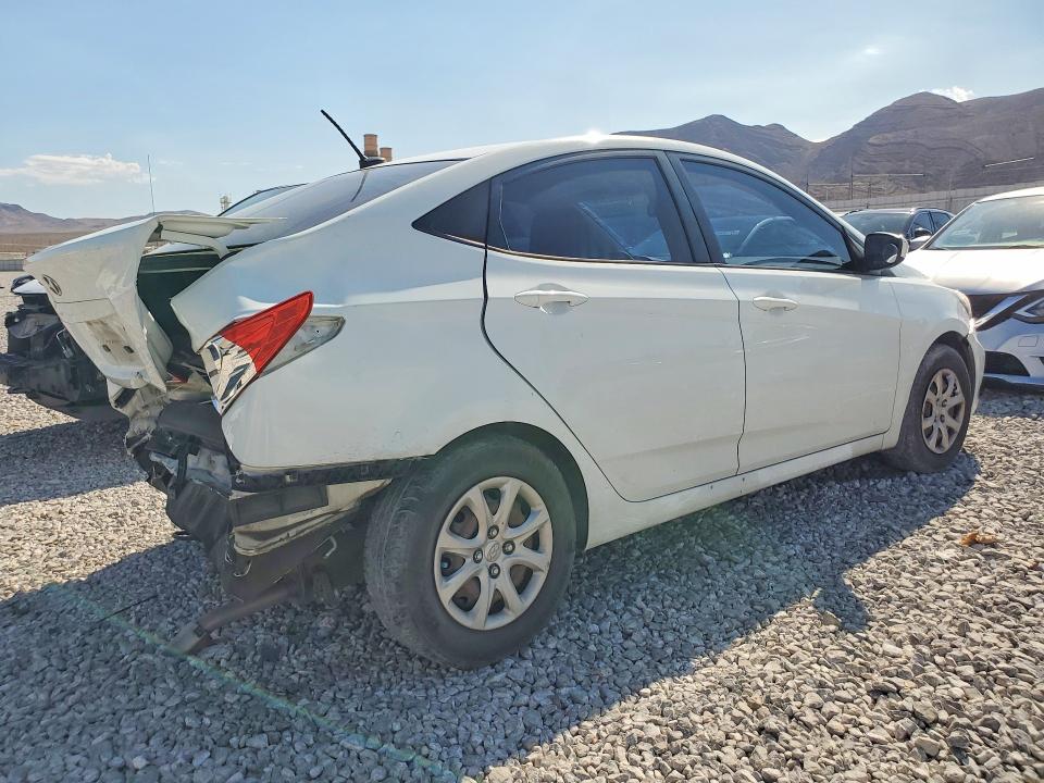 2012 Hyundai Accent VIN KMHCT4AE8CU116223 COPART salvage auction — REAR END, Nv - Salvage Title, sold $575 on 2026-07-06 (photo 3)
