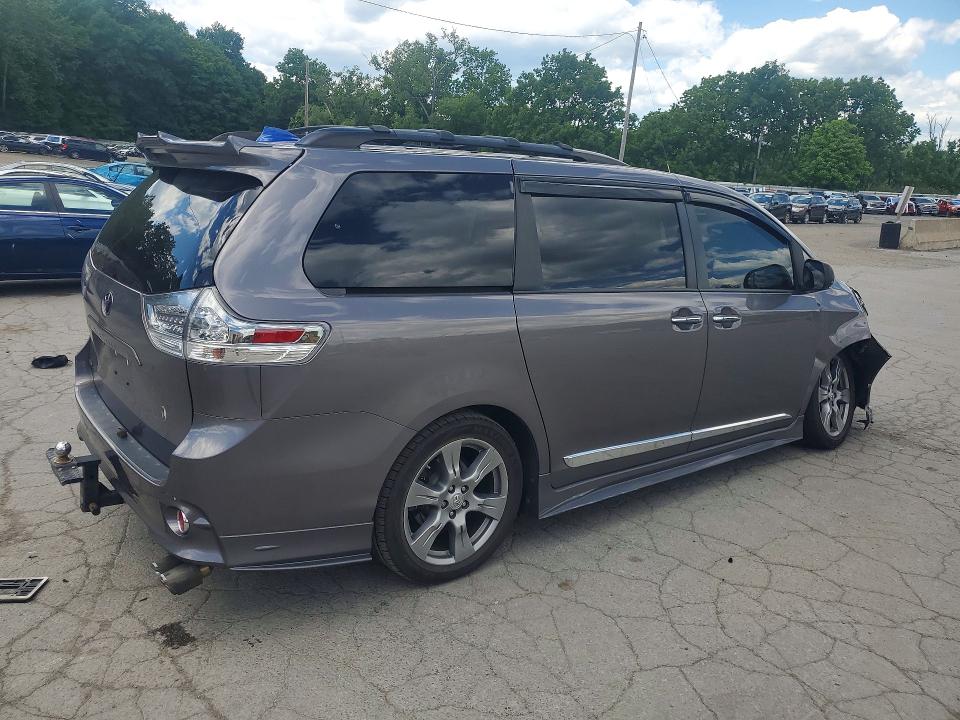 2017 Toyota Sienna VIN 5TDXZ3DC1HS849816 COPART salvage auction — FRONT END, Pa - Certificate Of Salvage, sold $10,400 on 2026-07-28 (photo 3)