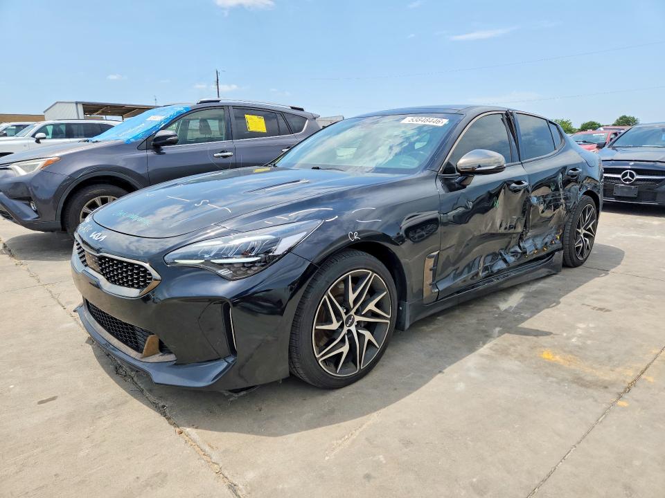 2022 Kia Stinger VIN KNAE35LDXN6118955 COPART salvage auction — SIDE, Tx - Certificate Of Title, sold $8,500 on 2026-08-13 (photo 1)