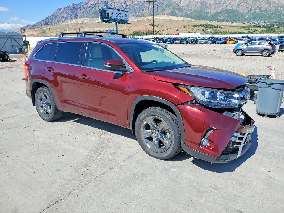 2017 Toyota Highlander VIN 5TDDZRFHXHS394981 COPART salvage auction — FRONT END, Ut - Salvage Certificate, sold $13,000 on 2026-07-20 (photo 4)