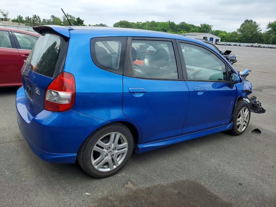 2008 Honda Fit VIN JHMGD37608S033710 COPART salvage auction — FRONT END, Nj - Cert Of Title-Salvage, sold $425 on 2026-07-28 (photo 3)