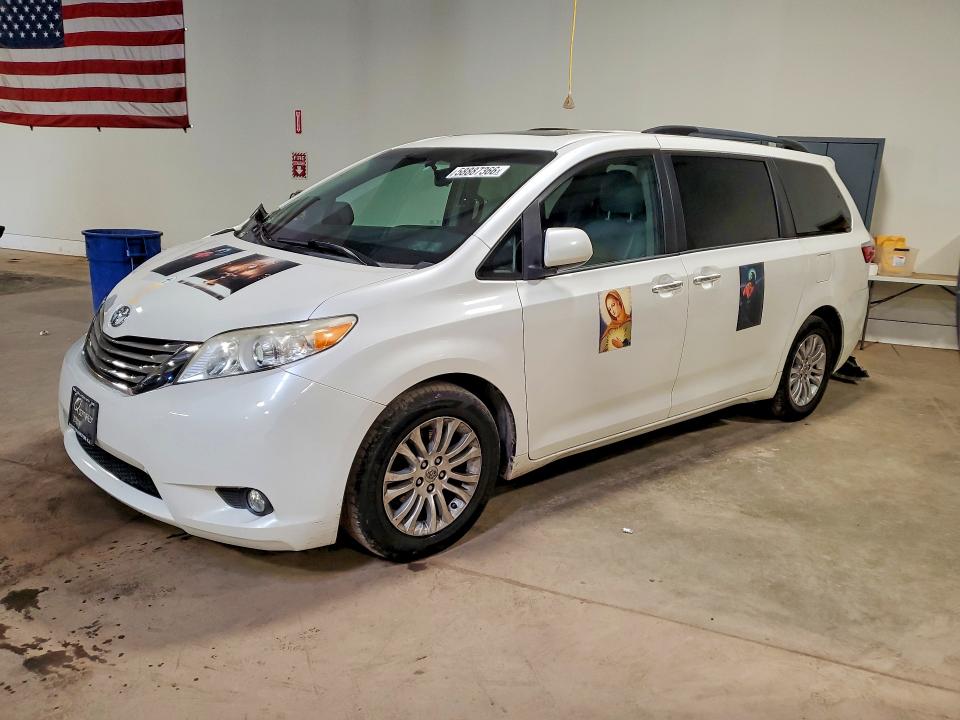 2016 Toyota Sienna VIN 5TDYK3DC3GS744976 COPART salvage auction — FRONT END, Pa - Certificate Of Salvage, sold $5,900 on 2026-07-15 (photo 1)