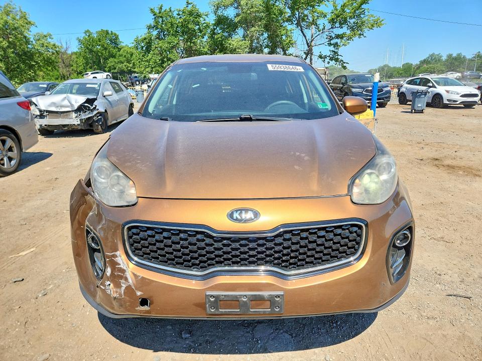 2017 Kia Sportage VIN KNDPMCAC1H7033248 COPART salvage auction — FRONT END, Va - Certificate Of Title, sold $1,900 on 2026-07-28 (photo 5)