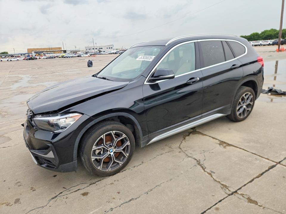 2021 BMW X1 VIN WBXJG7C00M5U01077 COPART salvage auction — FRONT END, Tx - Certificate Of Title (P), sold $7,500 on 2026-07-28 (photo 1)