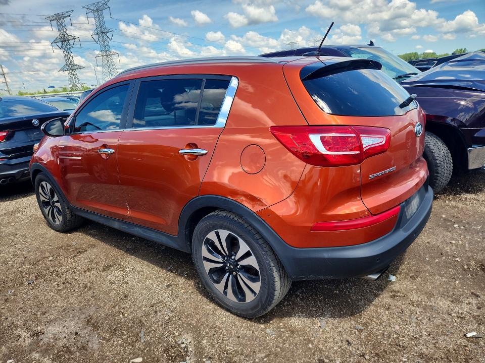 2011 Kia Sportage VIN KNDPC3A68B7164133 COPART salvage auction — SIDE, IL - SALVAGE CERTIFICATE, sold $975 on 2026-07-16 (photo 2)