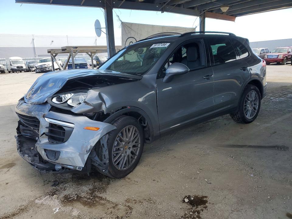 2018 Porsche Cayenne VIN WP1AA2A25JKA04742 COPART salvage auction — FRONT END, Ca - Salvage Certificate, sold $2,750 on 2026-08-18 (photo 1)