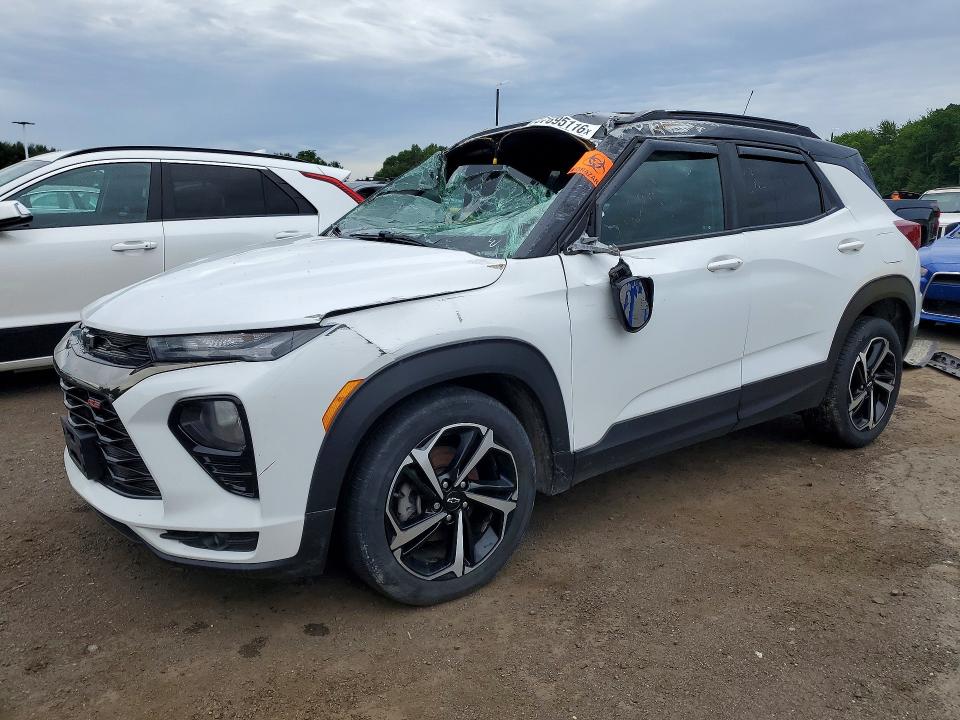 2021 Chevrolet Trailblazer VIN KL79MUSL8MB002841 COPART salvage auction — ROLLOVER, In - Certificate Of Title, sold $4,700 on 2026-07-30 (photo 1)