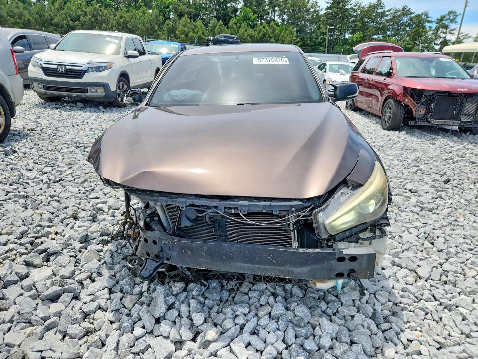 2014 Infiniti Q50 VIN JN1BV7AR3EM693715 COPART salvage auction — FRONT END, Ga - Cert Of Title-Salvage, sold $275 on 2026-07-21 (photo 5)