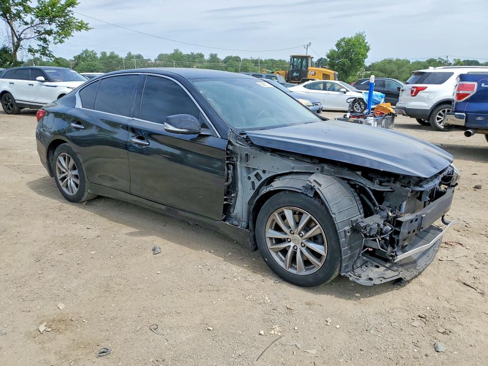 2015 Infiniti Q50 VIN JN1BV7AR8FM409030 COPART salvage auction — FRONT END, Md - Cert Of Salvage < 75% Damage, sold $375 on 2026-07-21 (photo 4)