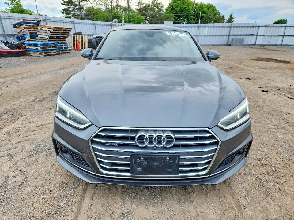2018 Audi A5 VIN WAUFNCF57JA075772 COPART salvage auction — SIDE, On - Permit No Brand - Unfit, sold $8,500 on 2026-07-14 (photo 5)