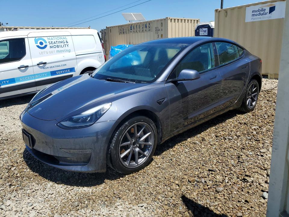 2023 Tesla Model 3 VIN 5YJ3E1EAXPF448621 COPART salvage auction — UNDERCARRIAGE, Ca - Certificate Of Title, sold $8,100 on 2026-07-06 (photo 1)