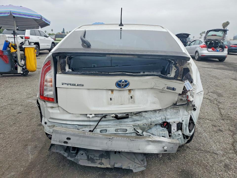 2012 Toyota Prius VIN JTDKN3DU0C5434306 COPART salvage auction — REAR END, Ca - Salvage Certificate, sold $1,800 on 2026-07-24 (photo 6)