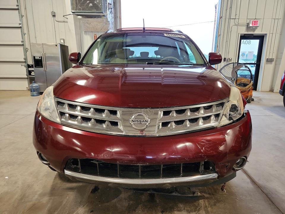 2006 Nissan Murano VIN JN8AZ08W96W544414 COPART salvage auction — FRONT END, Sc - Cert Of Title-Salvage, sold $500 on 2026-07-30 (photo 5)
