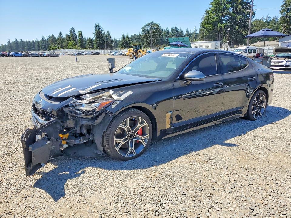 2018 Kia Stinger VIN KNAE45LC3J6011826 COPART salvage auction — FRONT END, Wa - Vehicle Cert Of Ownership-Titl, sold $3,200 on 2026-07-14 (photo 1)