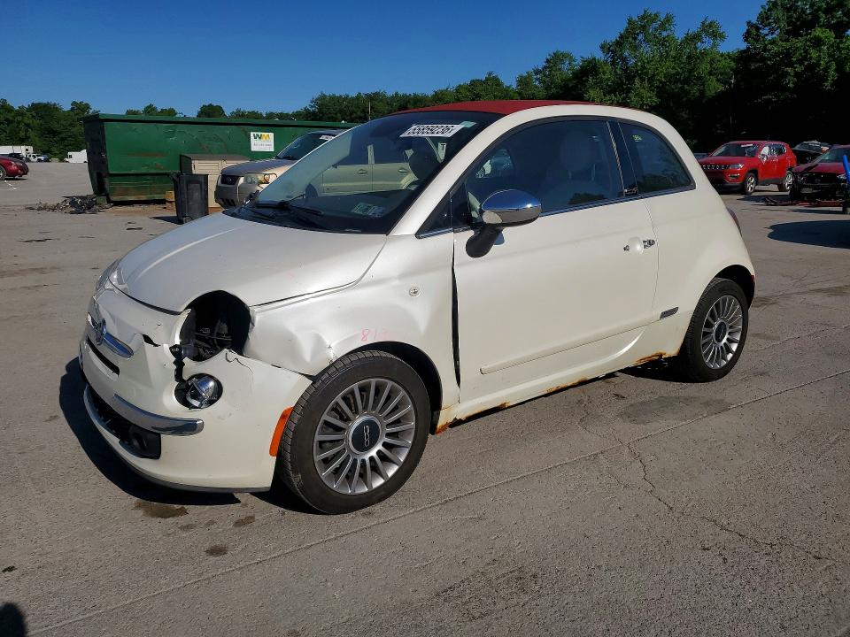 2014 Fiat 500 VIN 3C3CFFER0ET239973 COPART salvage auction — FRONT END, Pa - Certificate Of Salvage, sold $550 on 2026-07-09 (photo 1)