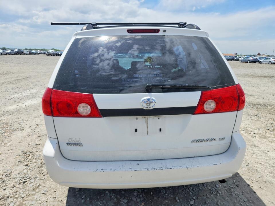 2008 Toyota Sienna VIN 5TDZK23C58S124325 COPART salvage auction — FRONT END, CO - PUBLIC - SALVAGE TITLE, sold $625 on 2026-07-07 (photo 6)
