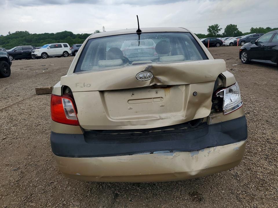 2009 Kia Rio VIN KNADE223396519198 COPART salvage auction — REAR END, Il - Salvage Certificate, sold $275 on 2026-07-17 (photo 6)