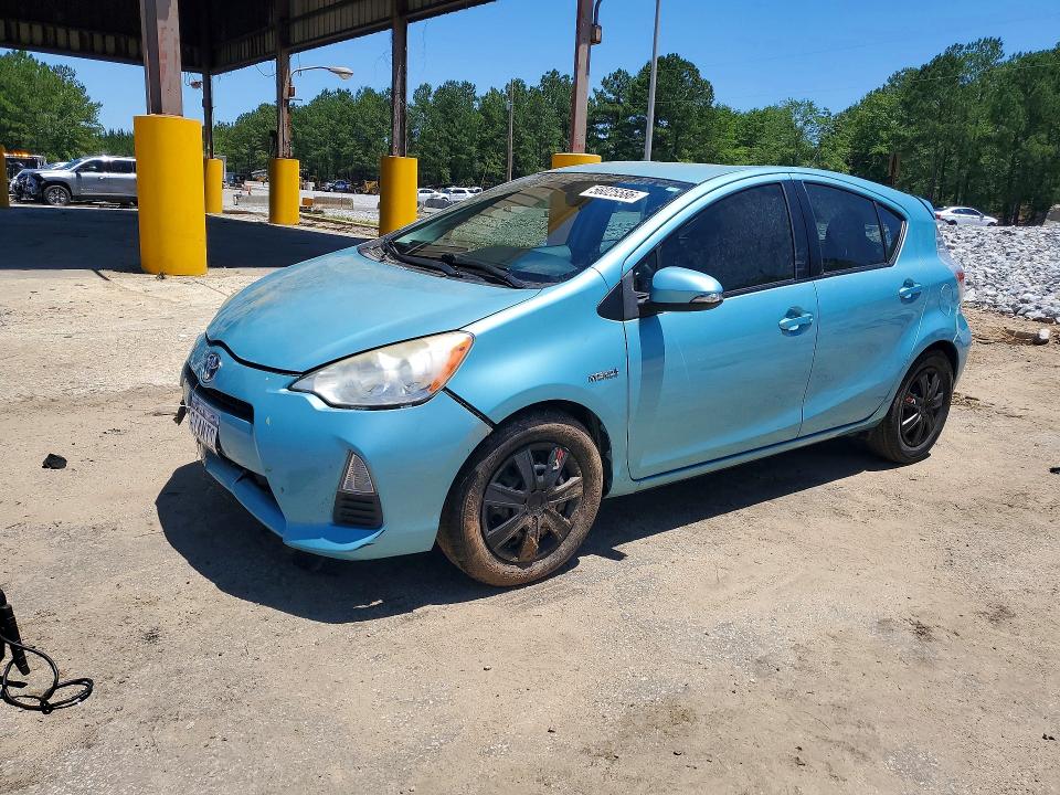 2012 Toyota Prius VIN JTDKDTB37C1018225 COPART salvage auction — REAR END, Sc - Cert Of Title-Salvage, sold $875 on 2026-07-17 (photo 1)