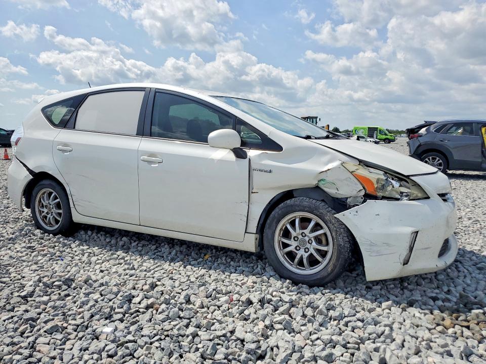 2012 Toyota Prius v VIN JTDZN3EU3C3166196 COPART salvage auction — FRONT END, FL - CERT OF TTL-REBUILT&SLVG RBLD, sold $1,300 on 2026-07-02 (photo 4)