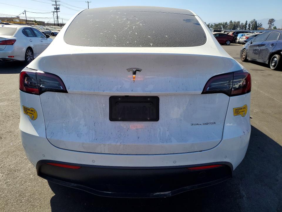 2022 Tesla Model y VIN 7SAYGDEE2NF328428 COPART salvage auction — SIDE, Ca - Salvage Certificate, sold $8,000 on 2026-07-22 (photo 6)