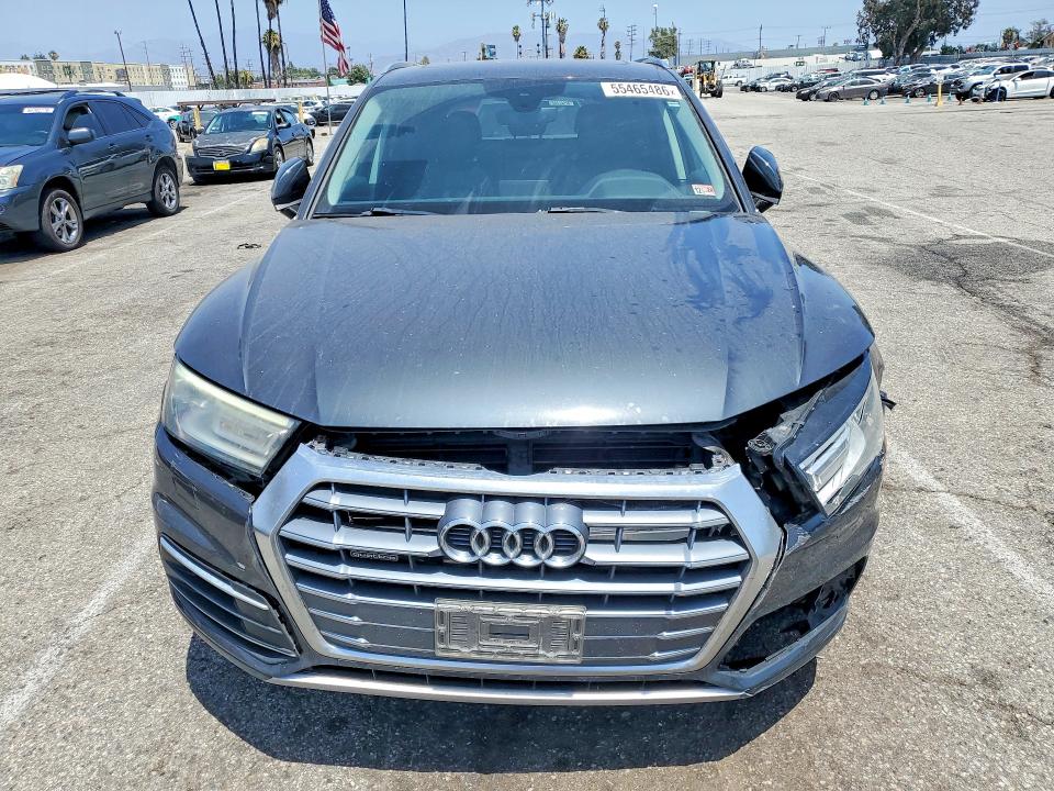 2020 Audi Q5 VIN WA1ANAFY2L2068098 COPART salvage auction — FRONT END, Ca - Salvage Certificate, sold $7,000 on 2026-08-04 (photo 5)
