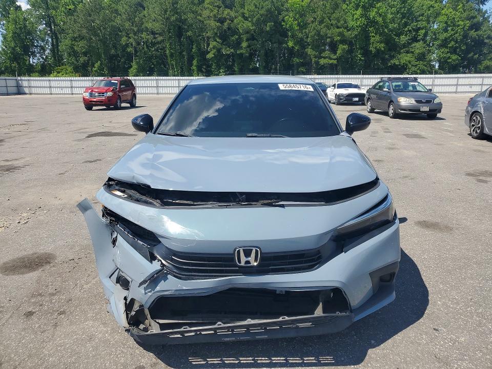 2022 Honda Civic VIN 2HGFE2F55NH538059 COPART salvage auction — FRONT END, Nc - Salvage Certificate Of Title, sold $3,400 on 2026-07-23 (photo 5)