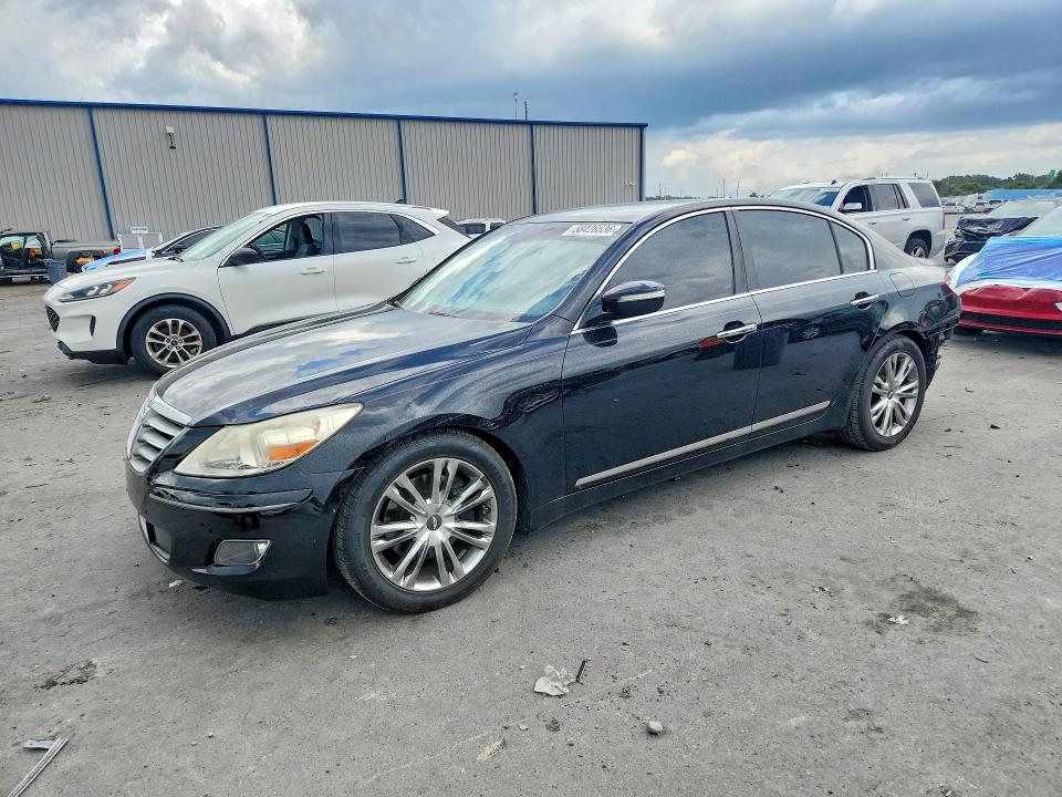 2011 Hyundai Genesis VIN KMHGC4DF2BU124385 COPART salvage auction — REAR END, Fl - Cert Of Title Slvg Rebuildable, sold $350 on 2026-07-06 (photo 1)
