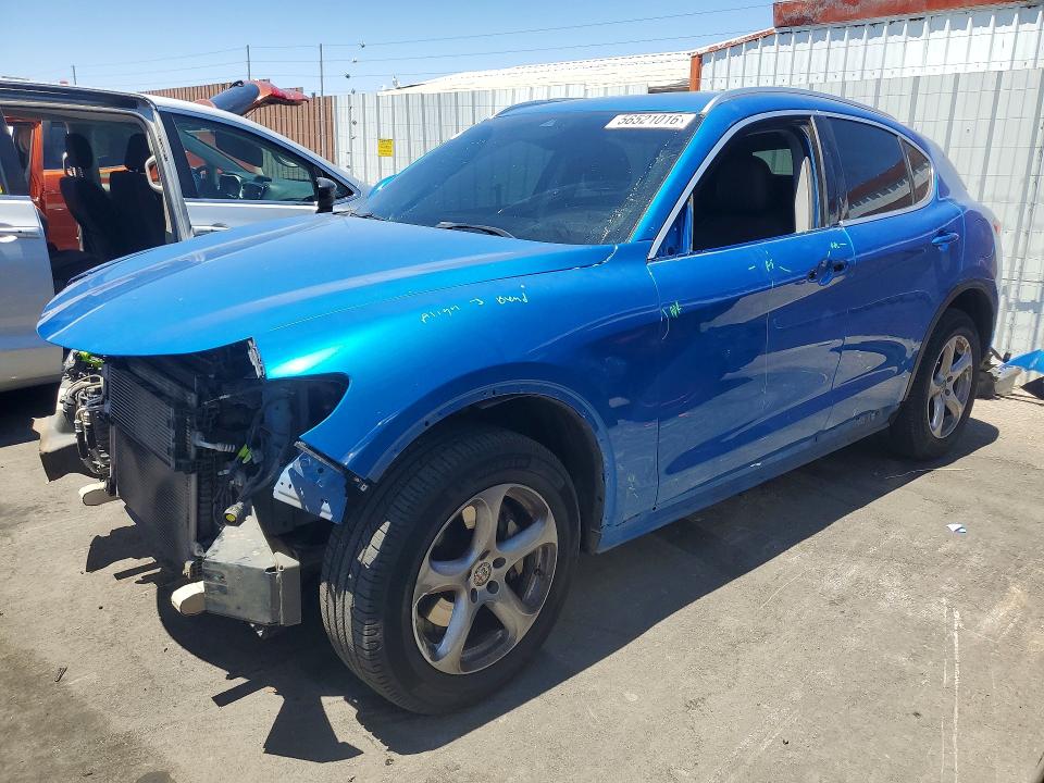 2020 Alfa romeo Stelvio VIN ZASPAJAN3L7C84304 COPART salvage auction — FRONT END, Nv - Salvage Title, sold $4,500 on 2026-07-22 (photo 1)