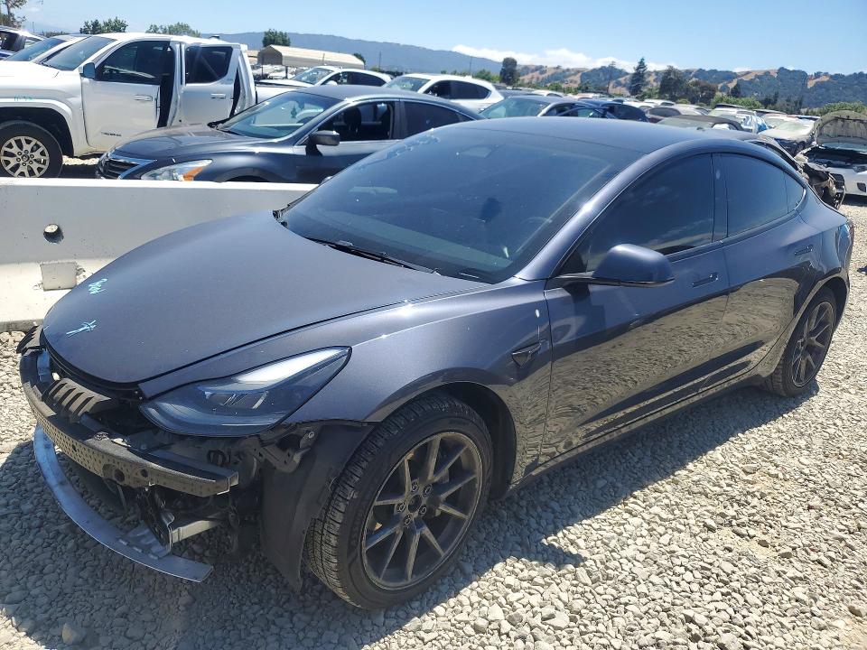 2022 Tesla Model 3 VIN 5YJ3E1EB6NF324514 COPART salvage auction — FRONT END, Ca - Salvage Certificate, sold $3,300 on 2026-07-28 (photo 1)