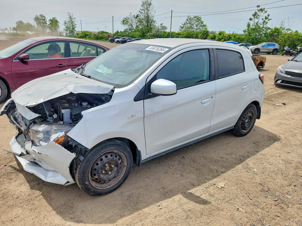 2024 Mitsubishi Mirage VIN ML32AUHJXRH039383 COPART salvage auction — FRONT END, QC - GRAVEMENT ACCIDENTE, sold $950 on 2026-07-14 (photo 1)