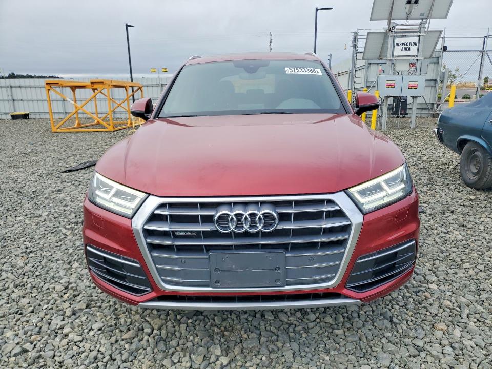 2018 Audi Q5 VIN WA1BNAFY6J2079574 COPART salvage auction — SIDE, Ca - Salvage Certificate, sold $7,400 on 2026-07-09 (photo 5)