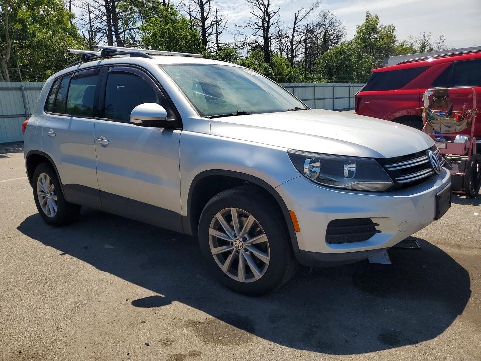 2017 Volkswagen Tiguan VIN WVGBV7AX3HK043922 COPART salvage auction — Burn Interior, NY - MV-907A SALVAGE CERTIFICATE, sold $2,050 on 2026-07-20 (photo 4)