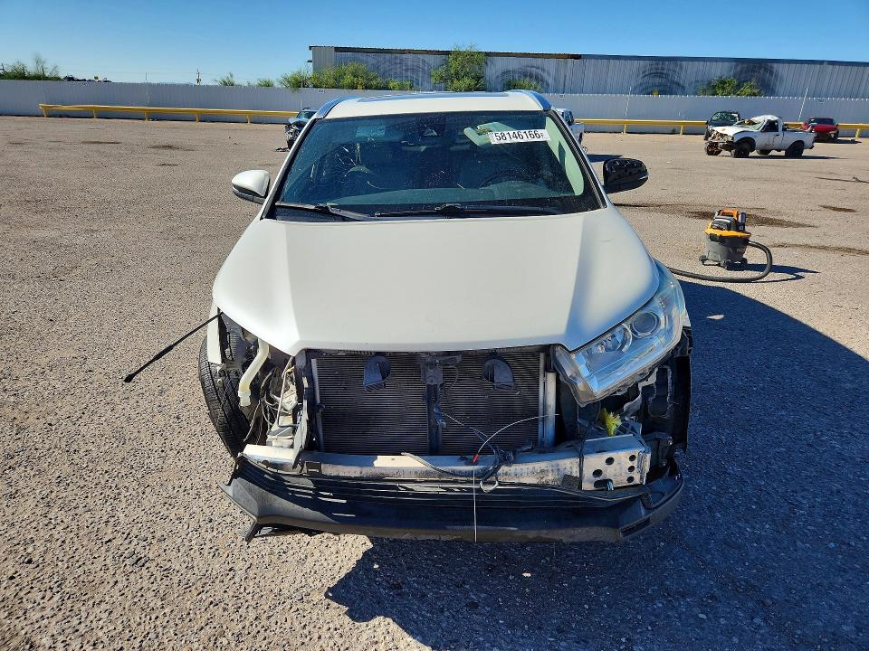 2017 Toyota Highlander VIN 5TDKZRFH2HS517941 COPART salvage auction — FRONT END, AZ - CERT OF TITLE - SALVAGE, sold $175 on 2026-07-24 (photo 5)