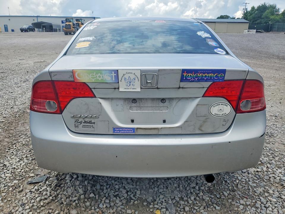 2008 Honda Civic VIN 1HGFA16828L108528 COPART salvage auction — SIDE, Tn - Salvage Certificate, sold $750 on 2026-07-02 (photo 6)