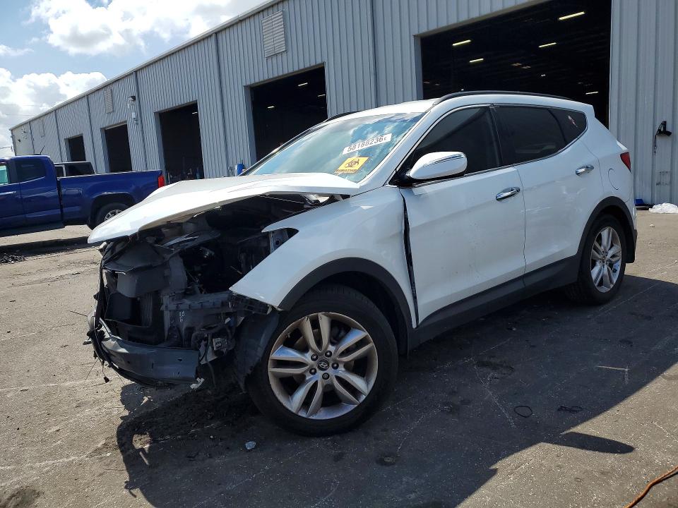 2014 Hyundai VIN 5XYZU3LA6EG177512 COPART salvage auction — FRONT END, Fl - Cert Of Ttl-Rebuilt&Slvg Rbld, sold $750 on 2026-07-08 (photo 1)