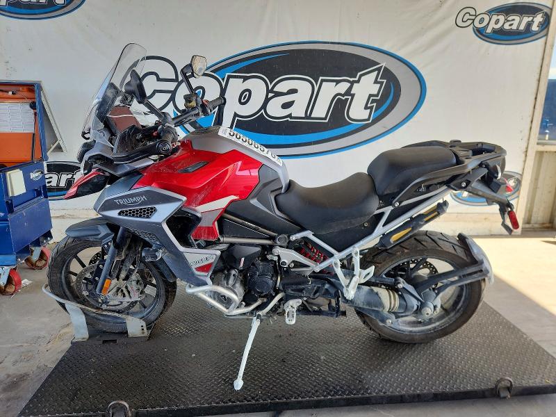 2024 Triumph motorcycle Tiger VIN SMTP24V45RTBT5468 COPART salvage auction — SIDE, TX - SALVAGE VEHICLE TITLE (P), sold $6,300 on 2026-07-23 (photo 3)