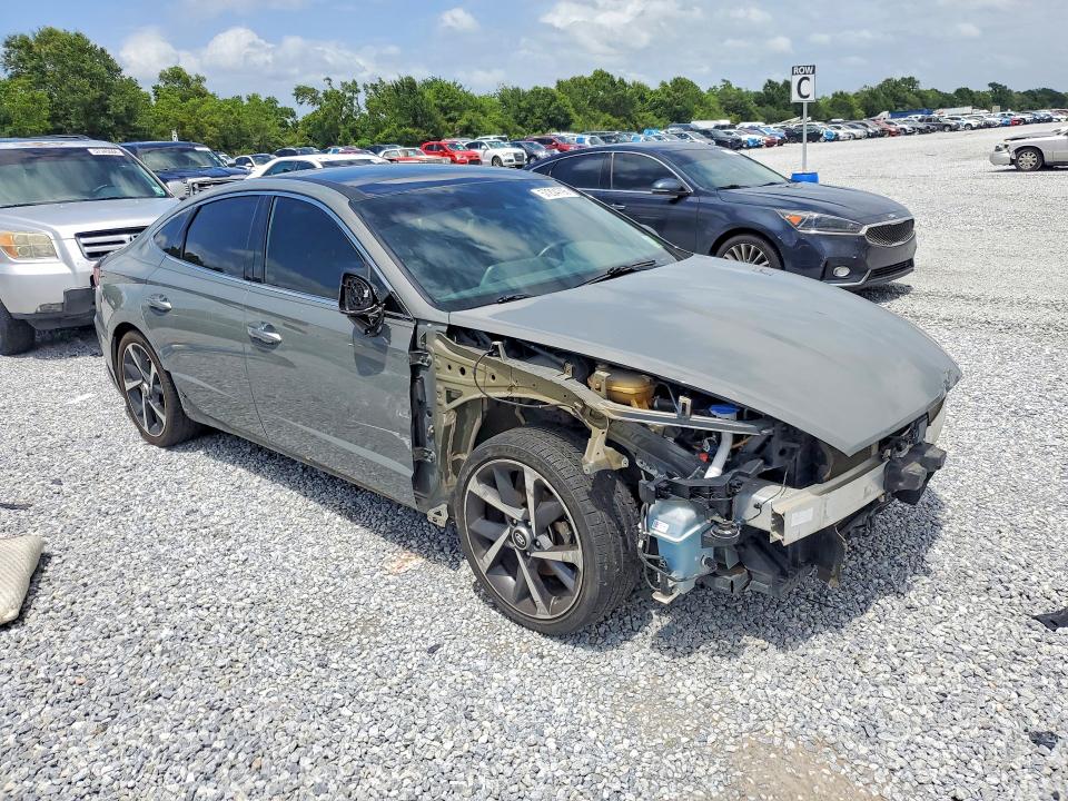 2021 Hyundai Sonata VIN 5NPEJ4J2XMH114218 COPART salvage auction — FRONT END, La - Cert Of Title-Salvage, sold $7,000 on 2026-07-20 (photo 4)