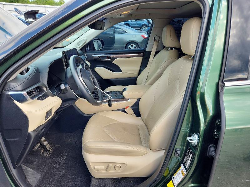 2023 Toyota Highlander VIN 5TDXBRCH6PS588573 COPART salvage auction — FRONT END, Va - Cert Of Title - Salvage, sold $14,000 on 2026-07-22 (photo 7)