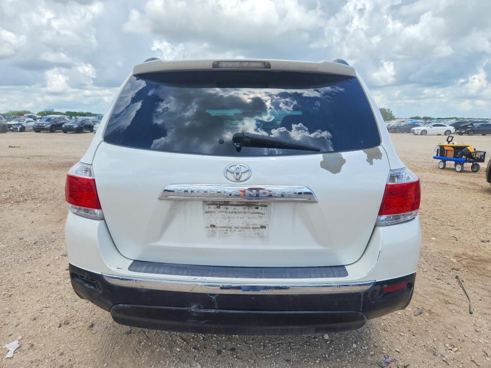 2012 Toyota Highlander VIN 5TDZK3EH2CS050529 COPART salvage auction — FRONT END, Tx - Certificate Of Title (P), sold $6,100 on 2026-07-30 (photo 6)