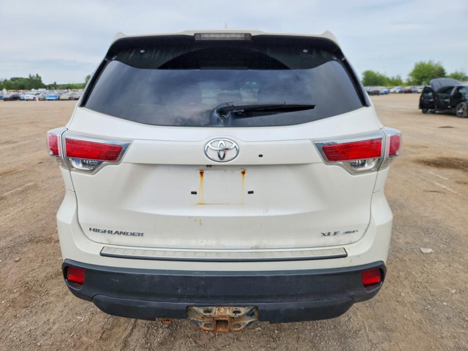 2015 Toyota Highlander VIN 5TDJKRFH5FS199939 COPART salvage auction — FRONT END, On - Permit Salvage, sold $4,600 on 2026-07-28 (photo 6)
