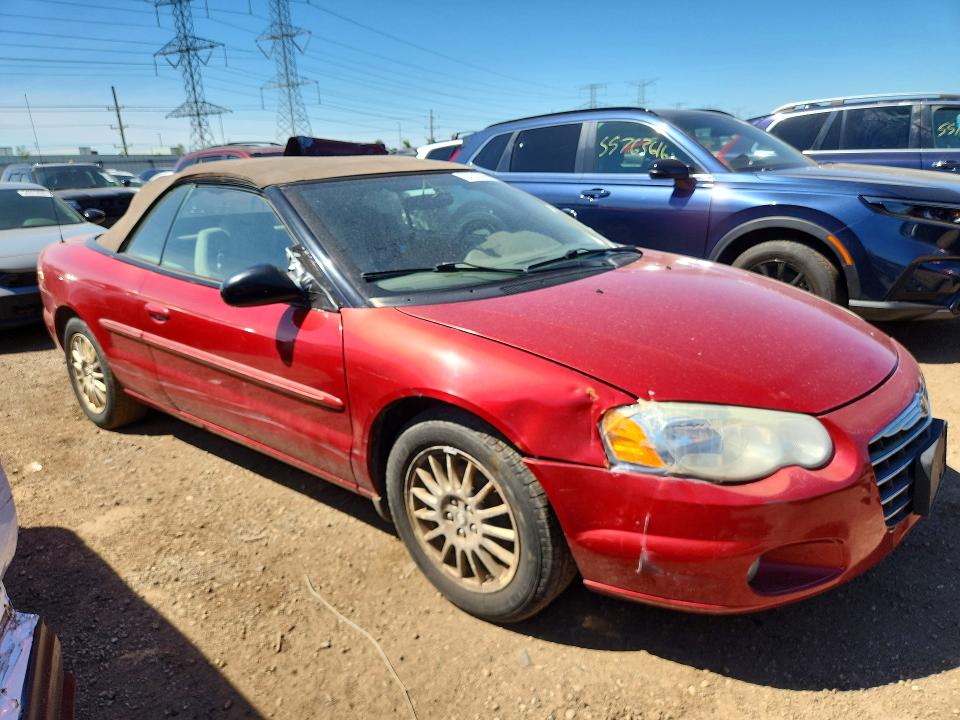 2006 Chrysler Sebring VIN 1C3EL55R16N153889 COPART salvage auction — FRONT END, Il - Salvage Certificate, sold $275 on 2026-07-09 (photo 4)
