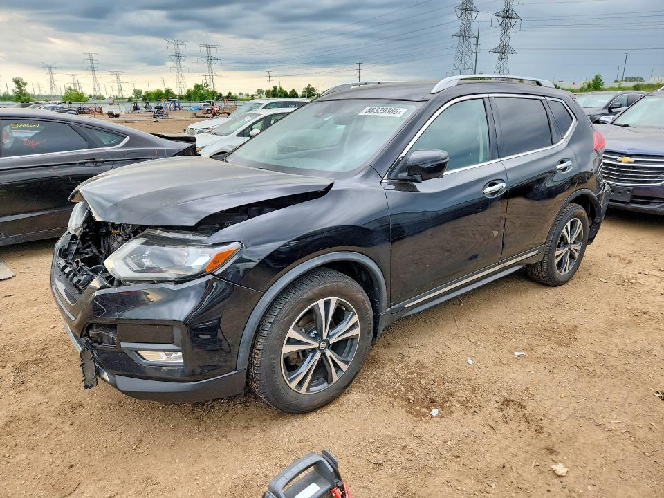 2017 Nissan Rogue VIN JN8AT2MV2HW280725 COPART salvage auction — FRONT END, IL - SALVAGE CERTIFICATE, sold $1,000 on 2026-07-30 (photo 1)