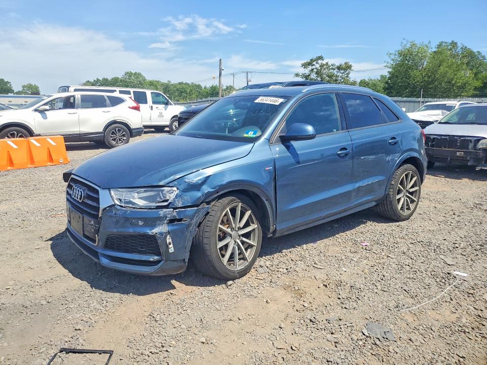 2018 Audi Q3 VIN WA1ECCFS9JR021752 COPART salvage auction — FRONT END, Nj - Cert Of Title-Salvage, sold $1,850 on 2026-07-10 (photo 1)