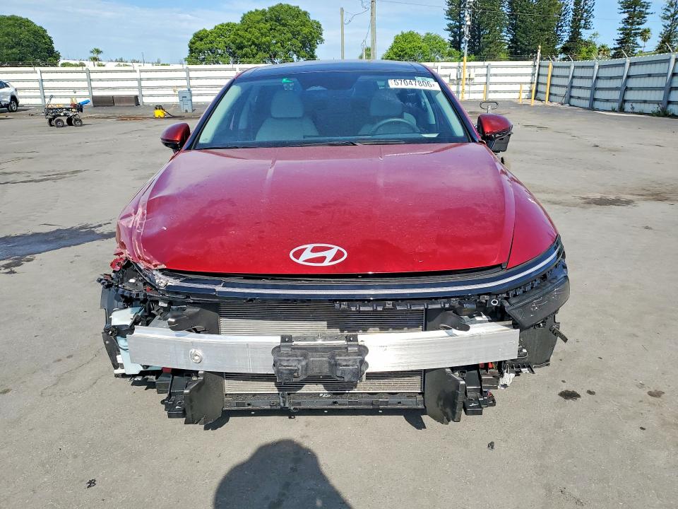 2024 Hyundai Sonata VIN KMHL14JA8RA417264 COPART salvage auction — FRONT END, Fl - Certificate Of Destruction, sold $10 on 2026-07-22 (photo 5)